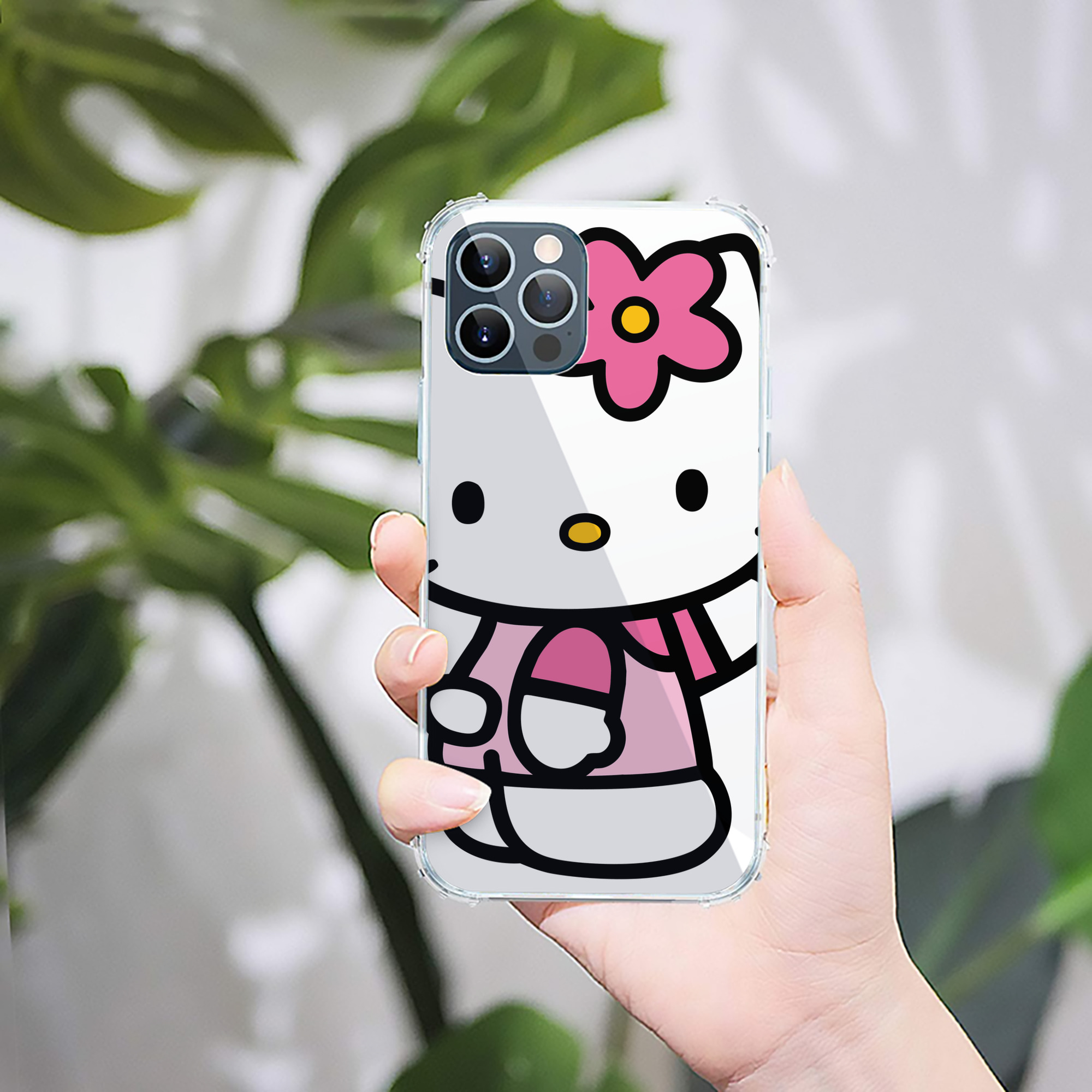 （画像用） Hello Kitty ハローキティ 【iPhone 12シリーズ対応】透明スマホケース（クリアソフトケース）